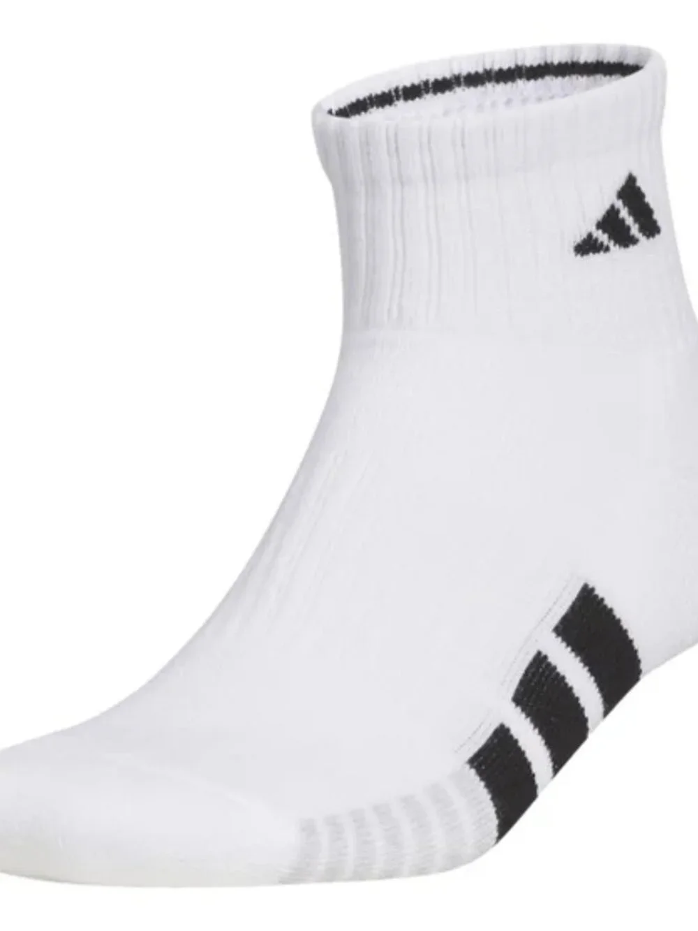 Adidas Men's Quarter Socks with Climacool & Arch Compression 6 pair, White , NWT